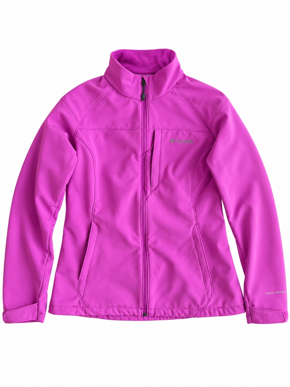Columbia Omni-Wind Block Softshell Jacket Fleece Lined Windbreaker Pink Medium